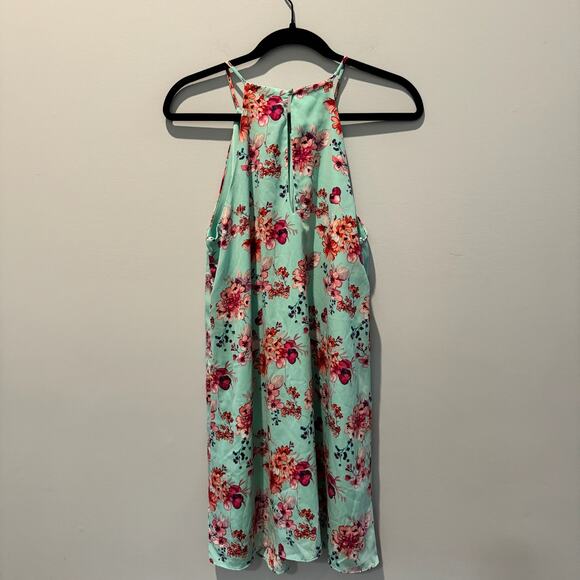 NYMPHE - Romantic Beachy Green Floral Dress | Size L - Picture 2 of 15